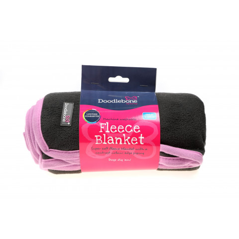 Fleece Blanket charcoal/pink one size